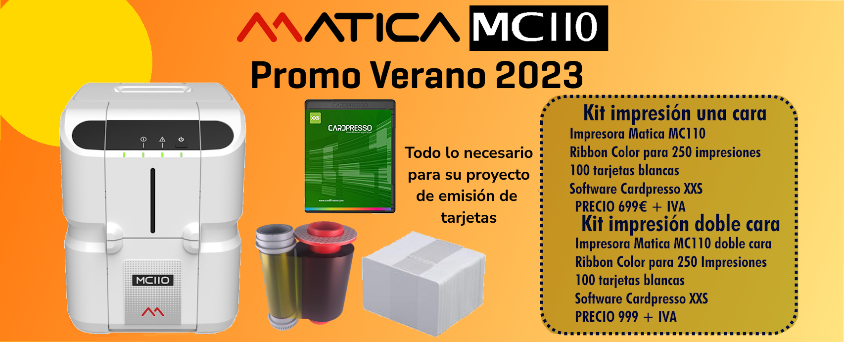 Promo MC110 - OLD_Sipcards: La mejor oferta de Impresoras y tarjetas PVC